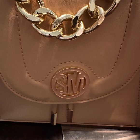 Steve Madden Beige Mini Bag with Gold Chain - Picture 9 of 9